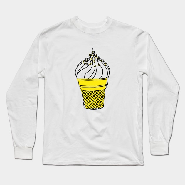 Swirl Ice Cream Long Sleeve T-Shirt by Gatefold